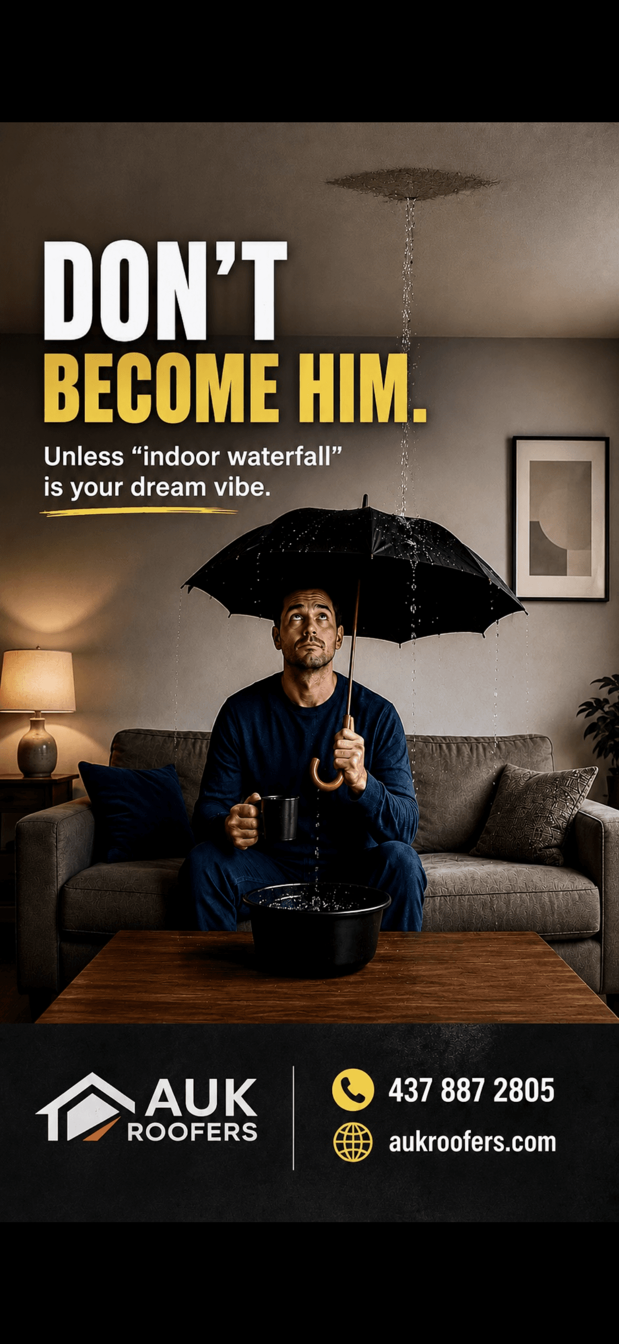 Don't become him — unless an indoor waterfall is your dream vibe